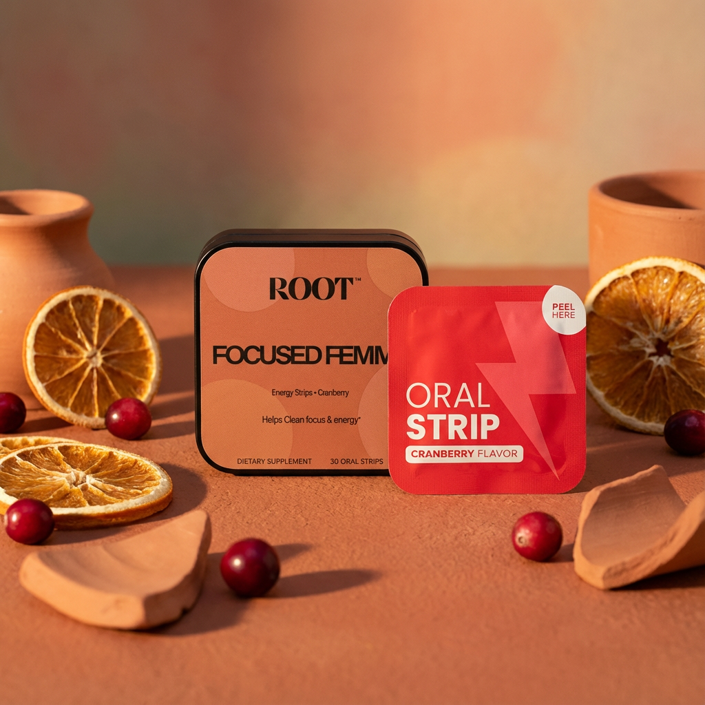 Focused Femme™ energy strips cranberries oral dissolving strip (30 strips, $34.99)