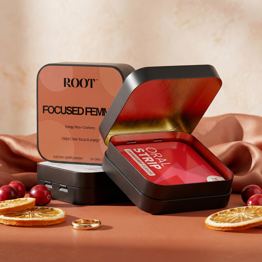 Focused Femme™ energy strips cranberries oral dissolving strip (30 strips, $34.99)